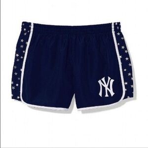 Victoria’s Secret PINK Blue NY Yankees Track Shorts Small